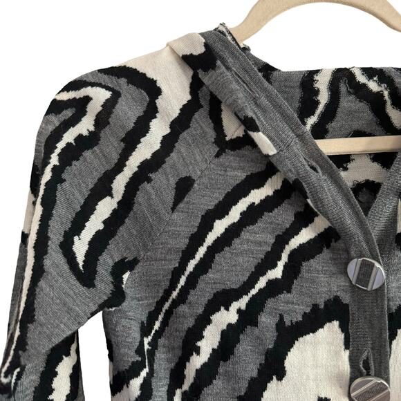 L.A.M.B. Button Up Hooded Sweater 100% Wool - Picture 4 of 16